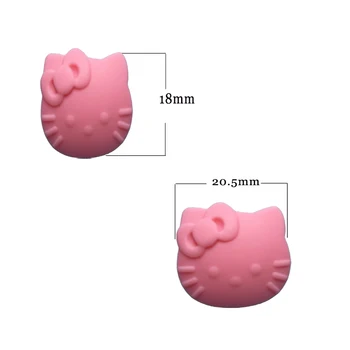 

50pcs silicone Cartoon kitty cat Silicone Teether Beads ,DIY silicone loose Bead for Baby ,BPA free baby necklace beads