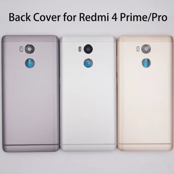 

Back Battery Cover for Xiaomi Redmi 4 Prime Pro Housing Replacement Metal Rear Phone Case With Power Volume Buttons Camera Lens