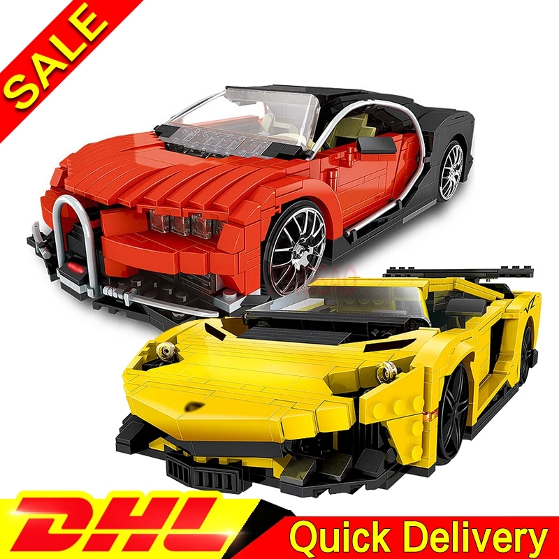 

XingBao 03008 Yellow Flash Racing Car XingBao 03009 Gallon Super car Building Blocks Bricks legogoing Toys Model DIY legogo