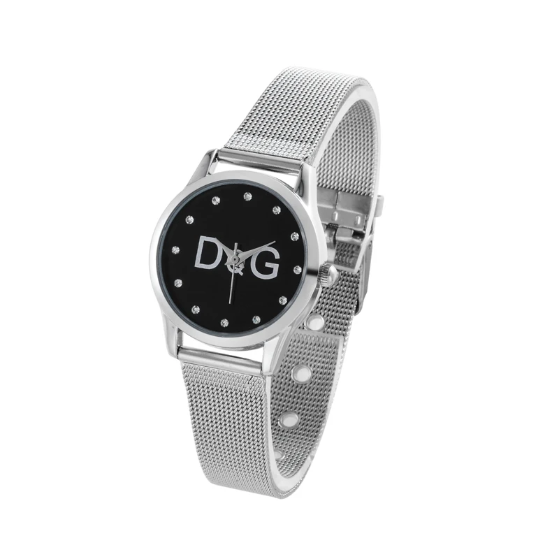 Reloj mujer 2019 Лидер продаж DqG часы-браслет для женщин Элитный бренд нержавеющая сталь циферблат кварцевые наручные часы женские часы