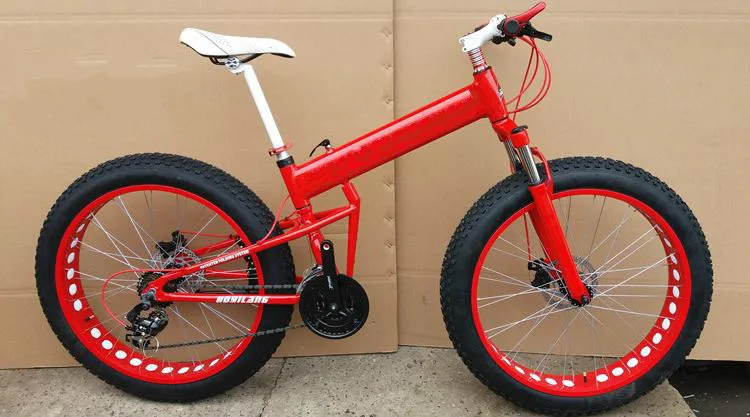 Best Kalosse 26*4.0 tires  Snow mountain bicycle  30 Speed  Microshift  folding Beach  bike  Hydraulic  brakes 26er 8