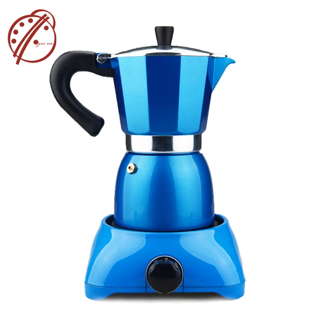 Electric Coffee Maker Filter Pot Moka Electric Coffee Maker Filter Pot Moka Tools Blue Heating Mocha Italian