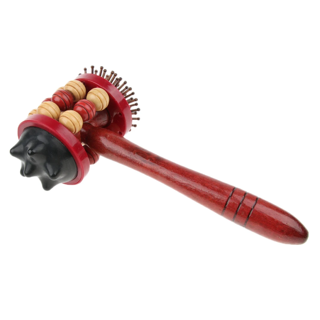 1pcs Natural Wood Massage Hammer Stick Knocking Knots Massager Trigger Point Massage Tool