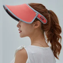 Новые женские летние солнцезащитные защитные шапочки двойной слой прозрачный пустой Топ солнцезащитная Кепка