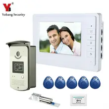 YobangSecurity Wired 7″ Inch LCD Video Door Bell Phone Intercom RFID Card Access Control Home Gate Entry System With Door Lock