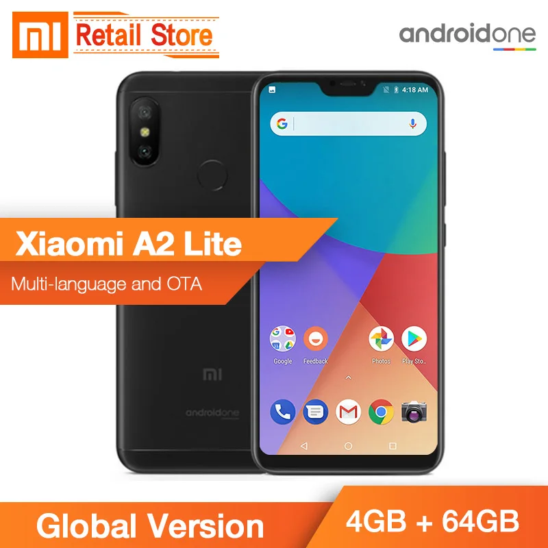 В наличии Глобальный Версия Сяо mi A2 Lite 4 GB 64 Snapdragon 625 Octa Core 5 84 &quot19:9 полный Экран