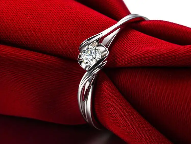 Обручальное кольцо для женщин с кубическим цирконием, блестящее круглое кольцо с круглой огранкой, юбилейное кольцо бесконечности, серебряное кольцо-Пасьянс из натуральной 925 пробы