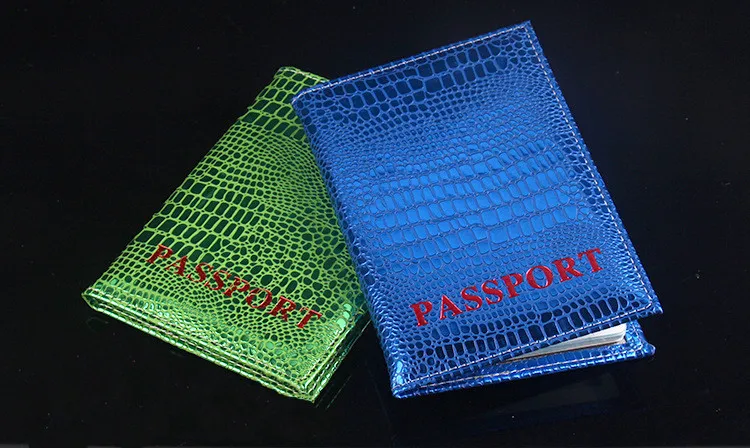 Дешевая мужская кредитница Обложка для паспорта Женская кожа аллигатора защитный для паспорта рукав держатель паспорта 6 цветов