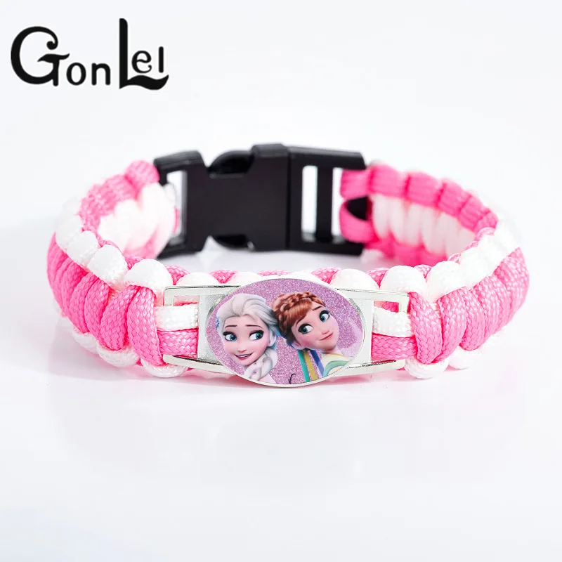 

Handmade Action Figure Movie Bracelet Anna Creative Bracelet Rope Bracelet Anime Elsa Bracelet Building Blocks Bricks Toys