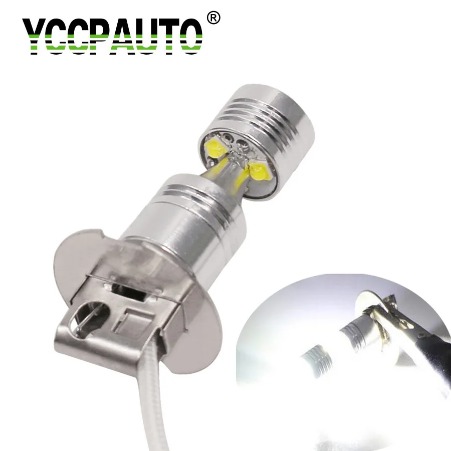 

YCCPAUTO H1 H3 High Power Car Fog Light 30W CREE LED Chips 6000K White Bulbs Daytime Running Working Lamp 1PCS