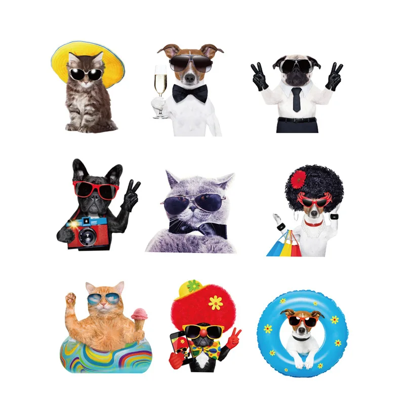 4 стиля разнообразные наклейки Наруто мультфильм солнцезащитные очки милого кота Стикеры для DIY Чемодан ноутбука скейтборд мотоцикла