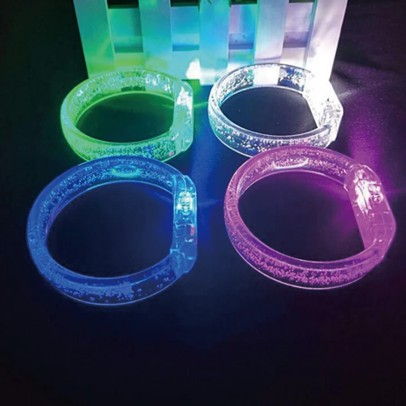festival LED Bracelet luminous bracelet Light Up Acrylic Bangle for Party Bar Halloween Christmas Hot Dance Gift led party 20pcs (2)