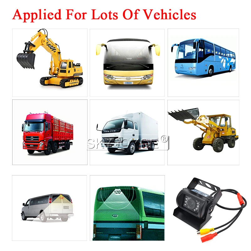 SKYJOYCE BUS Car Rear View Camera Waterproof IR Night Vision 24V Truck Bus Van Rearview Backup Reverse Camera Parking Assistance (13)