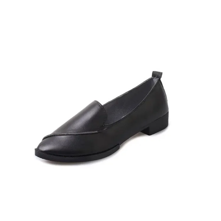 

Spring Flats Women Shoes Bowtie Loafers Patent Elegant Low Heels Slip On Footwear Female Pointed Toe Thick Heel zapatos mujer