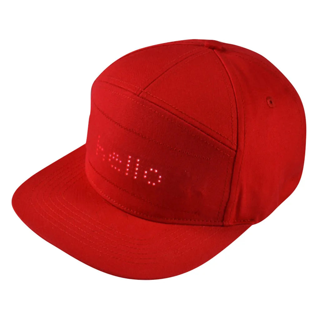 

Hats For Men Led Diy Display Pattern Baseball Trucker New Year's Party Hat Solid Color Night Field Hat 2020 Most Popular #LR4