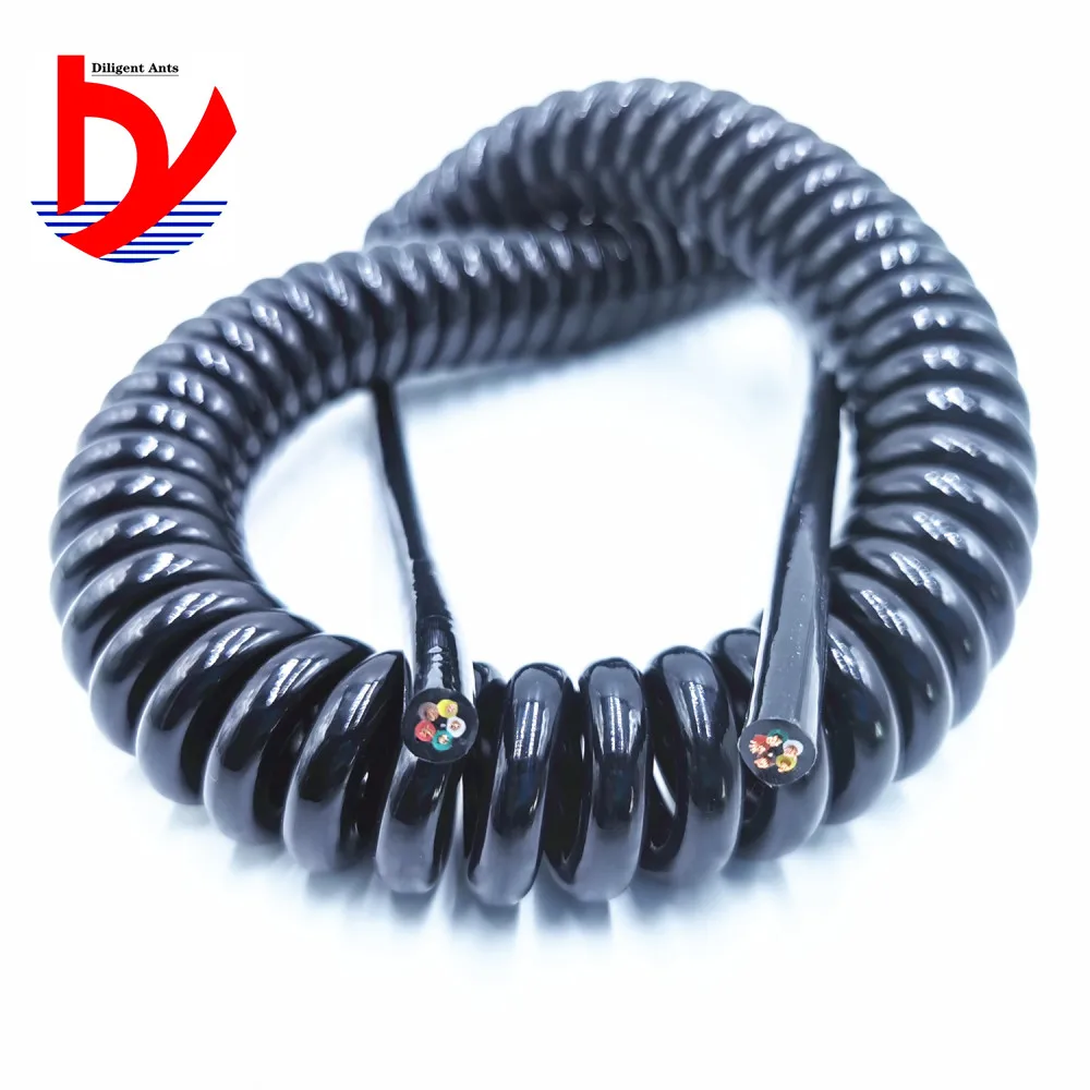 4 жильный Φ 20AWG 24AWG 17AWG 14AWG 2 5 m 7 черный пружинный шнур питания для