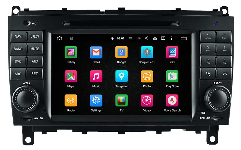 7-дюймовый автомобильный DVD gps плеер Android 9,0 для Mercedes Benz W209 CLK CLS W219 Радио Данные беспроводного обмена карта Камера Вход Wi-Fi Navi