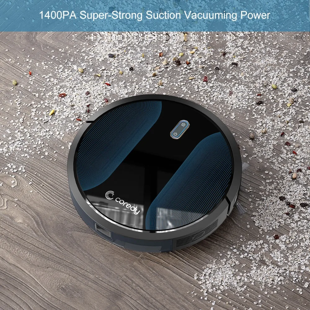 Coredy R500+ 1400pa Cleaning Robot Vacuum Cleaner Wet Robotic Mop Rechargeable Smart Carpet Floor Robot aspirador Dust cleaner