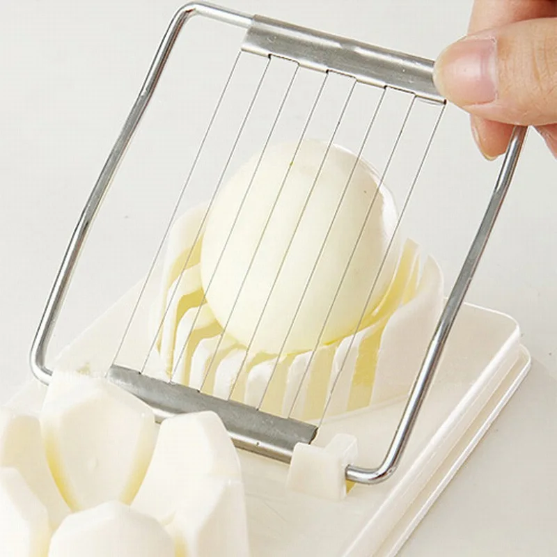 Stainless Steel PP Egg Slicer Double Chamber Multifunctional Kitchen