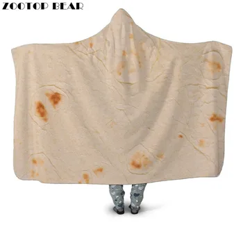 

Newest Fashion Anime 3D printing Couple Hooded Blanket Picnic Adult Bedding Kids Soft NEW Fleece Blankets Hip hop Wearable Brand