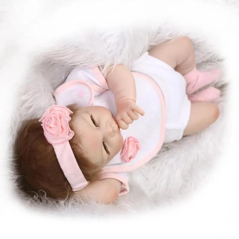 Npkcollection Brand 22" Half Silicone Body Reborn Baby Dolls Toys For Girls Reborn Menina Bonecas Children Gift Dolls - Dolls - AliExpress