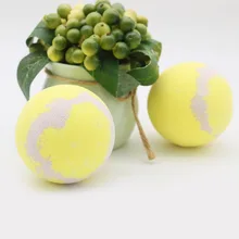 Bad Bommen Single pack Natuurlijke Etherische Handgemaakte Biologische Spa Bom Ideaal Geschenk voor Vrouwen Bad Zout, citroen Geur Fizzy Spa J19(China)