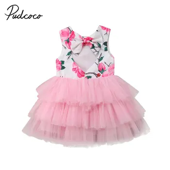 

Kid Baby Dress For Girls 2018 Princess Flower Backless Dresses Party Wedding Birthday Baby Girls Clothes