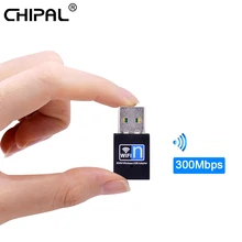 CHIPAL мини-usb Wi-Fi адаптер 300 Мбит/с беспроводная сетевая карта 802.11n 2,4 ГГц антенна LAN Ethernet Wi-Fi приемник для ПК компьютера
