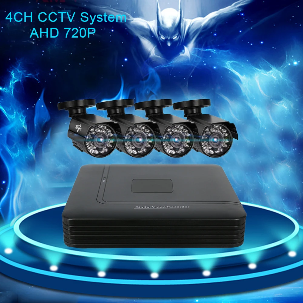 

AHD Camera Security System Kit Camaras De Seguridad XMEYE 1200TVL 42 4 Channel CCTV System 4CH Mini DVR 720P IR Bullet Outdoor