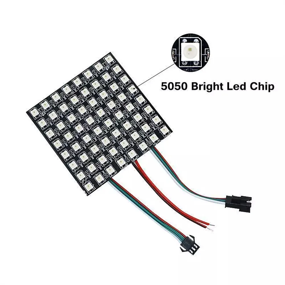 WS2812B RGB Светодиодная панель экрана 8x8/8x32/16x16 пикселей WS2812 IC чип индивидуально