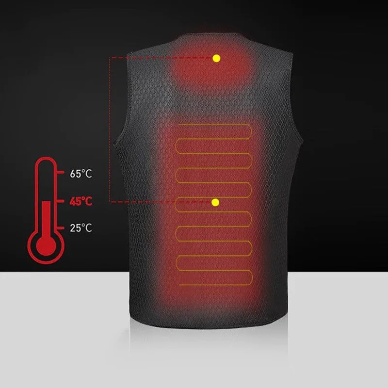 

USB Heated Outdoor Vest Riding Skiing Fishing Charging Warm Electric Clothes SMN88