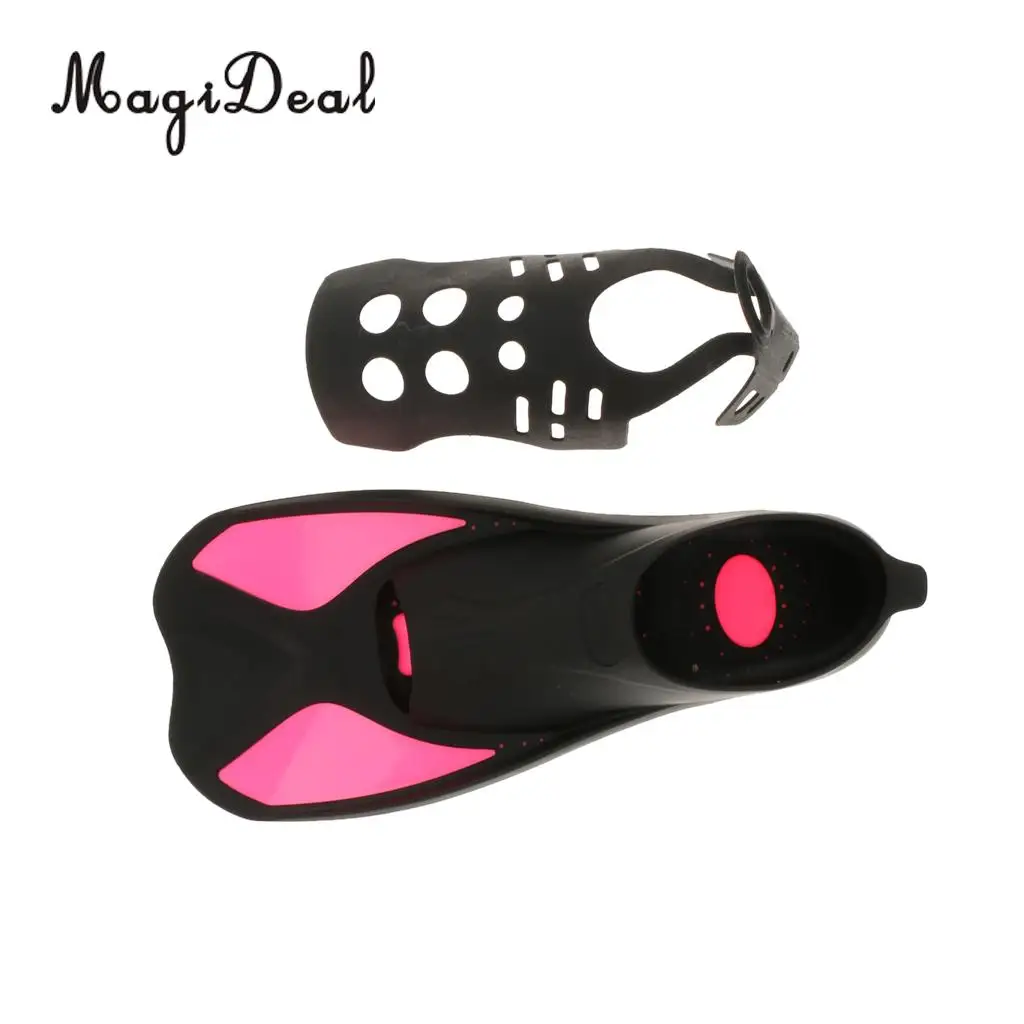 MagiDeal Kid Adult Full Foot Short Fins Scuba Diving Swim Training Flippers XXS/XS/S/M/L/XL Kid Adult Swimming Snorkeling Fin