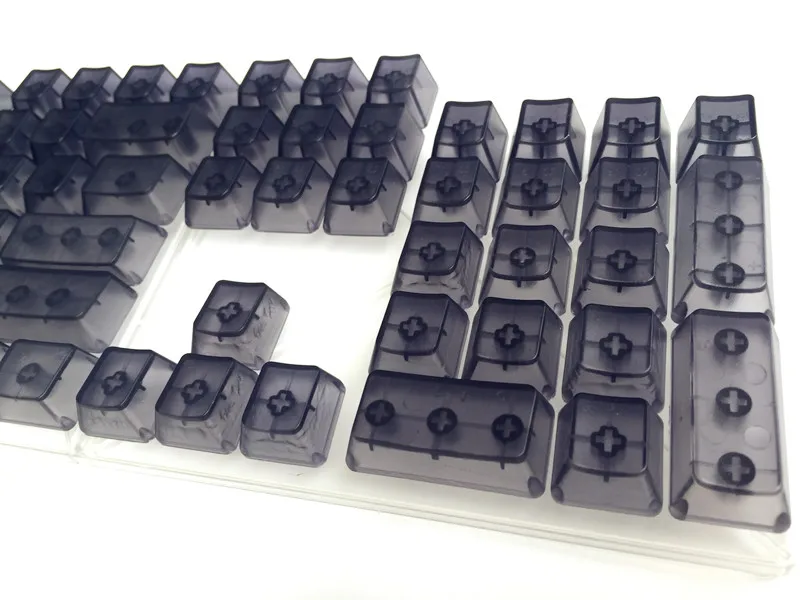 104 ключей blacktranclucidus keycap прозрачный ABS пустой колпачки для OEM Cherry MX переключатели Механическая игровая клавиатура