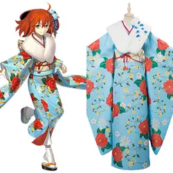 Аниме Fate Grand Order FGO Fujimaru Ritsuka Косплей Костюм церемониальный новый год кимоно нарядный Хэллоуин Косплей Костюм