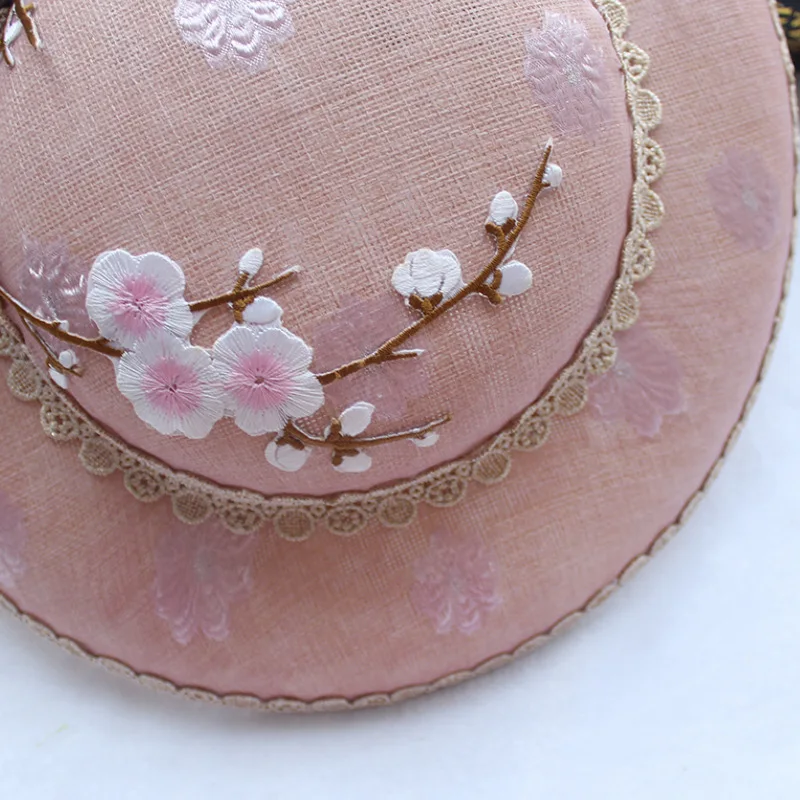 Женская свадебная шляпа большие стразы цветок котелок шляпка невесты Дамы вышитые цветочные Sinamay свадебное платье для съемки головной убор Новинка