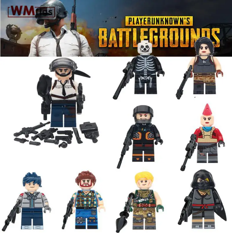 

Playerunknown's Battlegrounds Legoings Battle Royale Shooting Game Gun Weapon model Building Blocks Super Hero Toys for Children