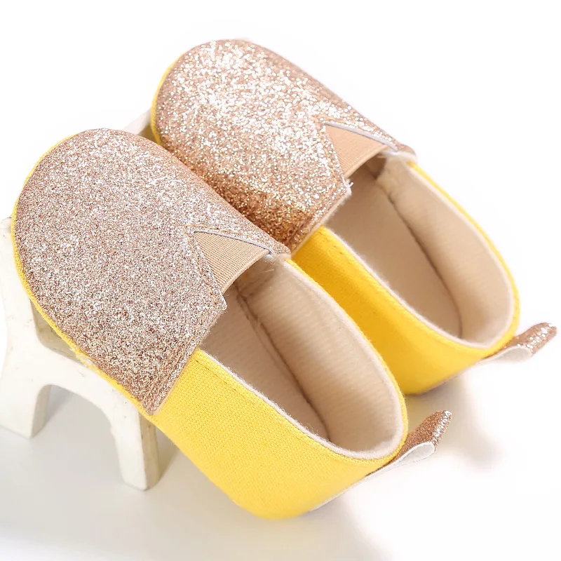 

Non-slip Baby First Walkers Fashion Cotton Soft Sole Sequins Baby Girl Crib Shoes Spring Newborn Infant Sneakers Baby Girl Shoes
