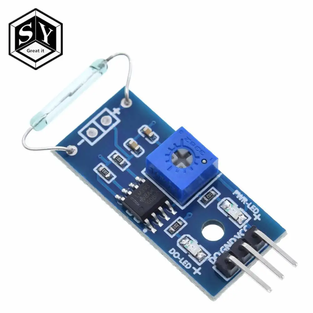 Магнитный переключатель Great IT 1 шт. модуль датчика LM393 Reed магнитный для arduino Diy Kit|h