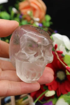 

211 grams of natural quartz crystal white crystal skull to heal A12