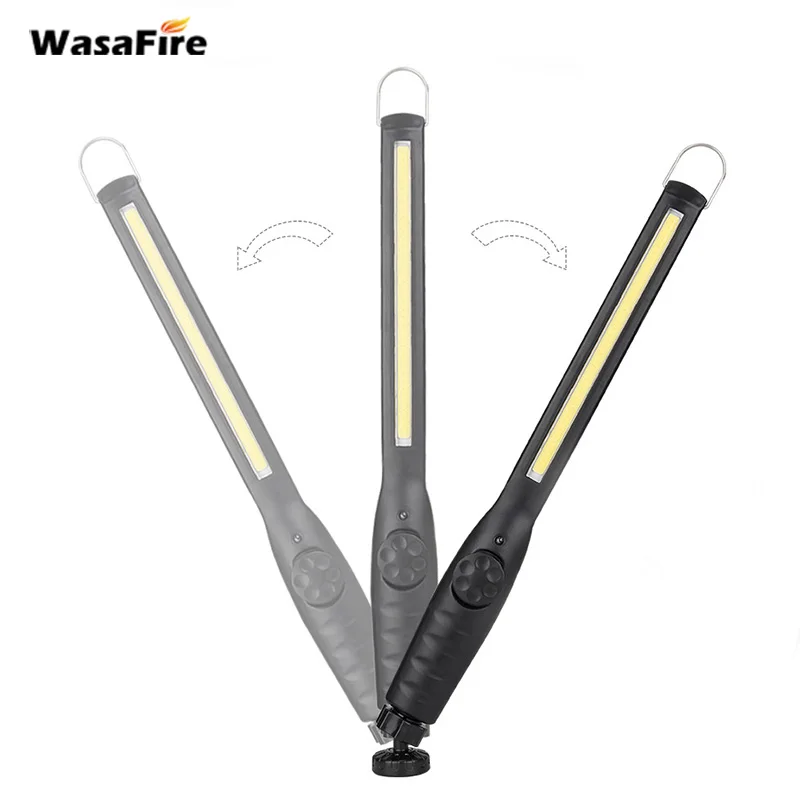 

2018 New Portable COB LED Flashlight USB Rechargeable Car Repair Lamp Bottom Magnet Design Slim Outdoor Emergency Work Light
