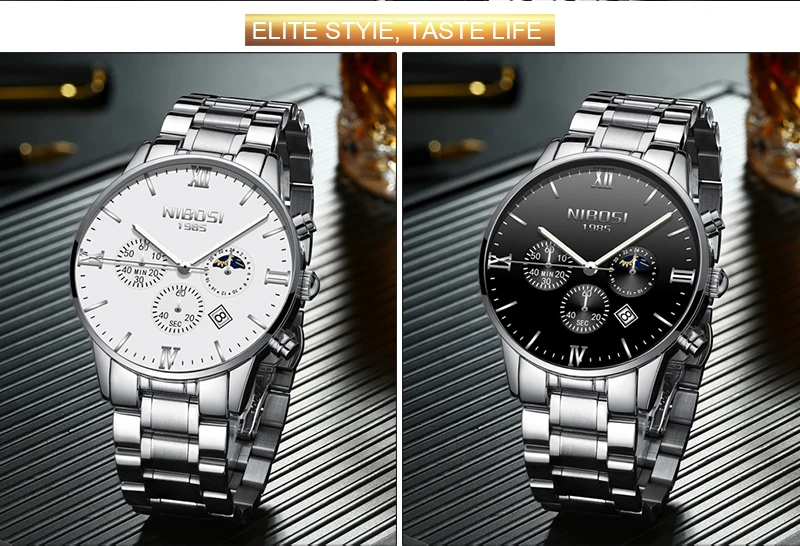 NIBOSI Dress Watch Men Gold 2018 Luxury Brand Men's Watch Waterproof Stainless Steel Famous Wristwatch Man Clock Water Resistant (7)