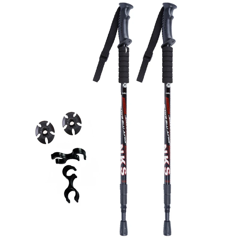 2Pcs Anti Shock Nordic Walking Sticks for Trekking and Hiking3