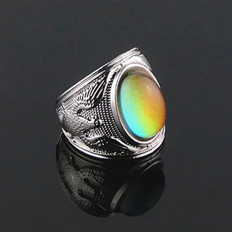 2016 vintage color change temperature control mood eagle gem ring men jewelrymen jewelrygem