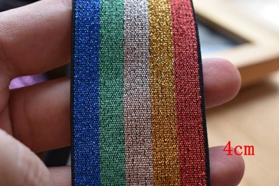 Rainbow color onion loose tight belt thickening soft elastic band rope flat rubber band pants waist elastic band clothing - Цвет: No.9