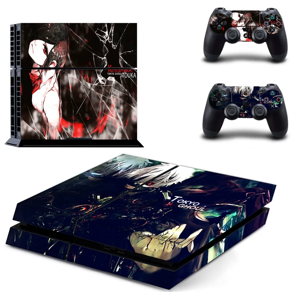 Виниловая наклейка на кожу для консоли Sony Playstation 4 и 2 контроллера PS4 аниме Япония