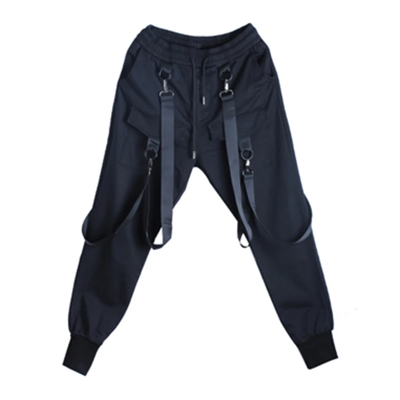 TWOTWINSTYLE-Ribbon-Trouser-For-Women-Patchwork-Pocket-Lace-Up-Lantern-Pants-Female-2018-Spring-Harajuku-Large (4)