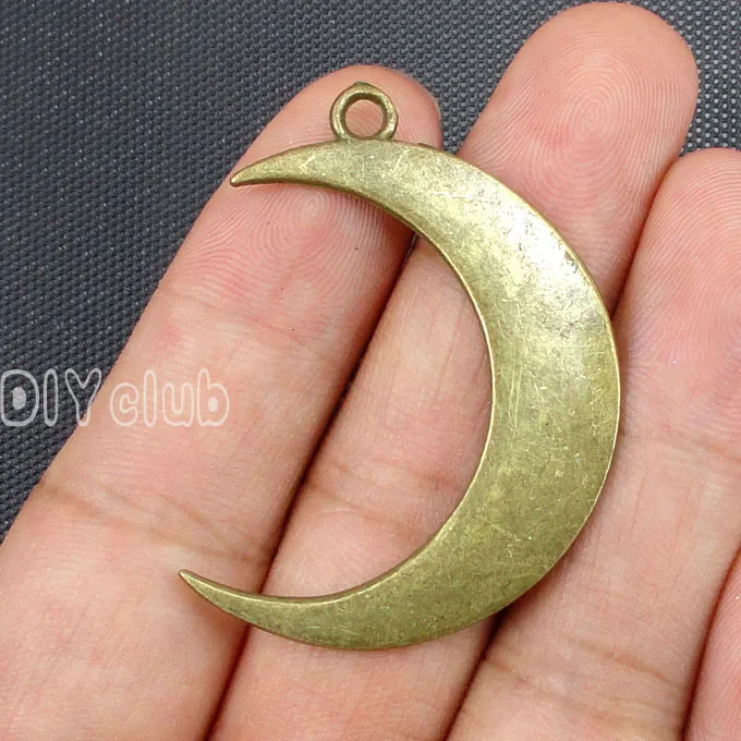 20pcs-Antique Bronze Plated Crescent подвеска в виде Луны, Diyclub 44x32 мм