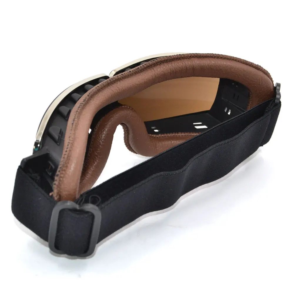 Tanie Motocross gogle Moto okulary rowerowe ATV luneta motocyklowe okulary ochronne gafas gogle w stylu vintage steampunk gogle w torba
