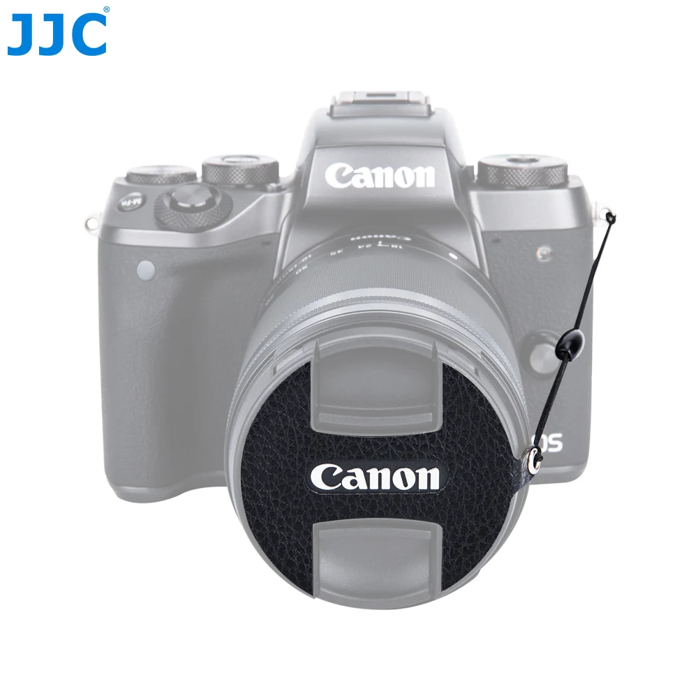 JJC крышка объектива камеры держатель из натуральной кожи Хранитель зажим для Canon E-49/E-52II/E-55/E-58II