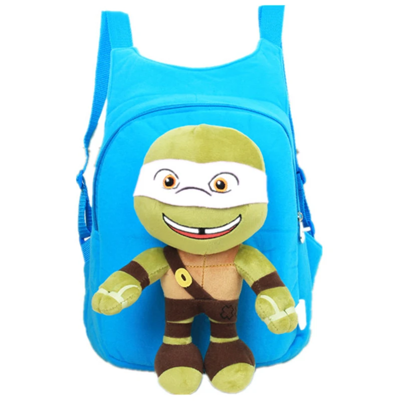 Small Children Creative Turtle Bag Plush 3D Stereo Backpack Christmas Gift Kindergarten Small Bag Cartoon Anime Ninja Turtle